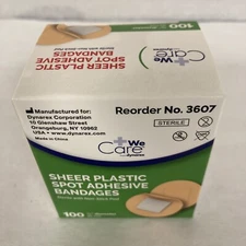 Dynarex Sheer Spot Bandage Sterile Dressing Post-injection 7/8"-100/Box #3607 