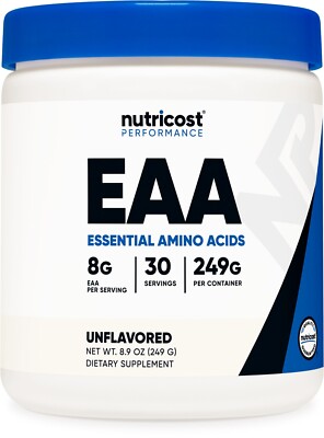 Nutricost EAA Powder 30 Servings (Unflavored) - Essential Amino Acids