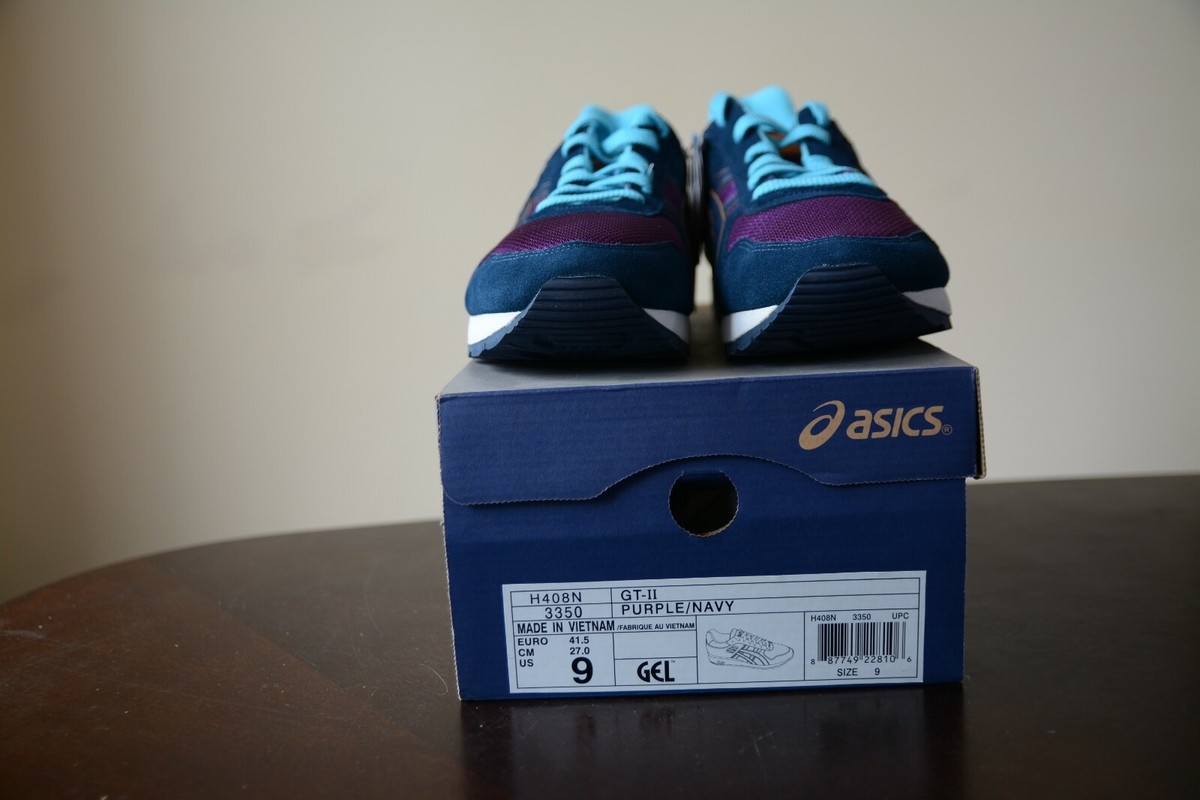 New DS 2014 ASICS GT-II Purple/Navy H408N-3350 Size 9 US | eBay