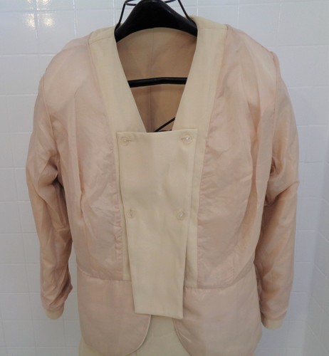 JustinTaylor Suit Taupe Skirt & Jacket with Broach Styled Button Size 18 - Picture 10 of 13