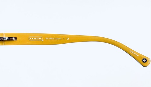 Coach Brown Metal Rectangular Glasses Orange Tortoise Temples Taryn 52 16 135 - Picture 9 of 12