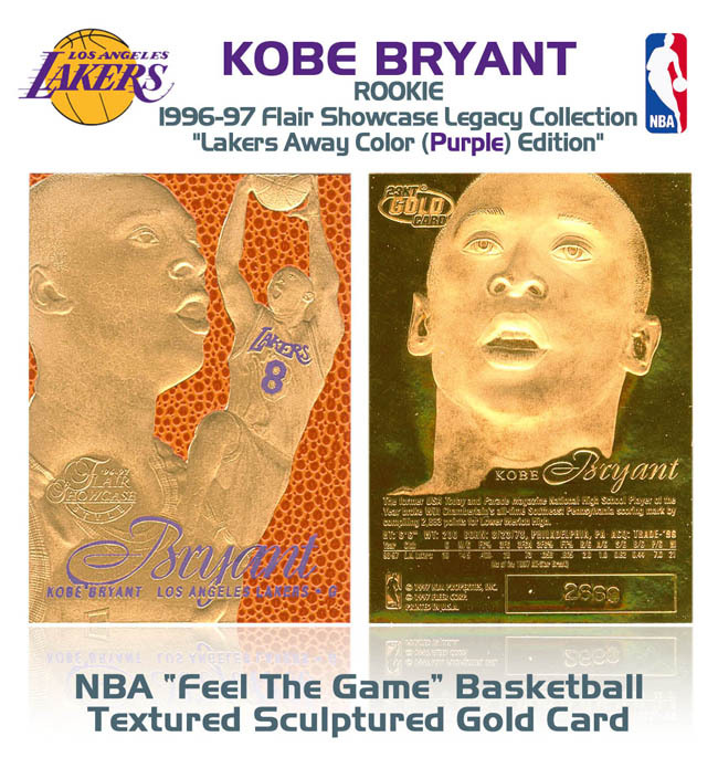 1996-97 KOBE BRYANT FEEL THE GAME Flair NBA Showcase Legacy GOLD
