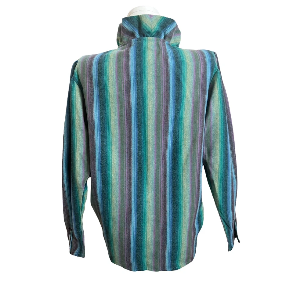 Album by KENZO Vtg NWT Wool Bld Purple Green Stripe Tie Cardigan Retro Sz S - Image 2 of 4