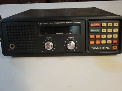 Realistic PRO-2008 VHF/UHF Programmable Scanner Model 20-111A VTG No Antenna 