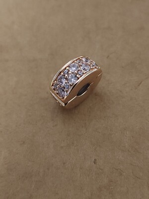 AUTHENTIC PANDORA PINK PAVE CLIP CHARM #781817PCZ | eBay