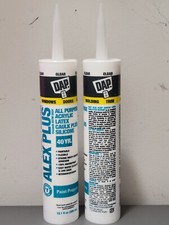 2x DAP ALEX PLUS All Purpose Acrylic Latex Caulk Plus Silicone - 10.1 oz Clear