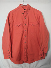 Wrangler Cowboy Cut Regular Fit X-Long Tails Orange Size 16-34 Button Front Long