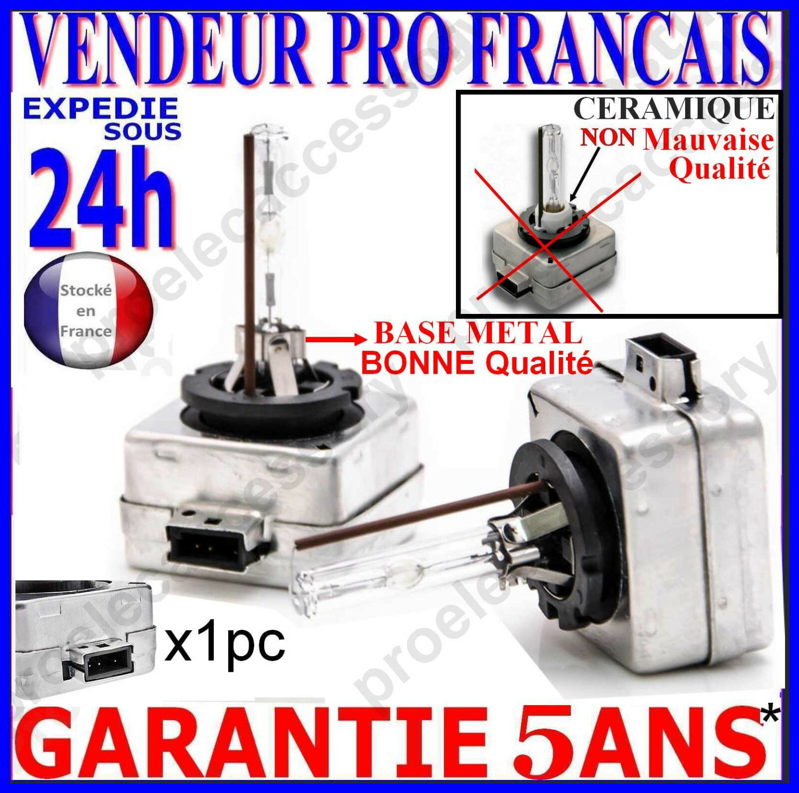 Lampe D3S Xénon 35W éclairage de nuit 8000K pour Jeep tout-terrain
