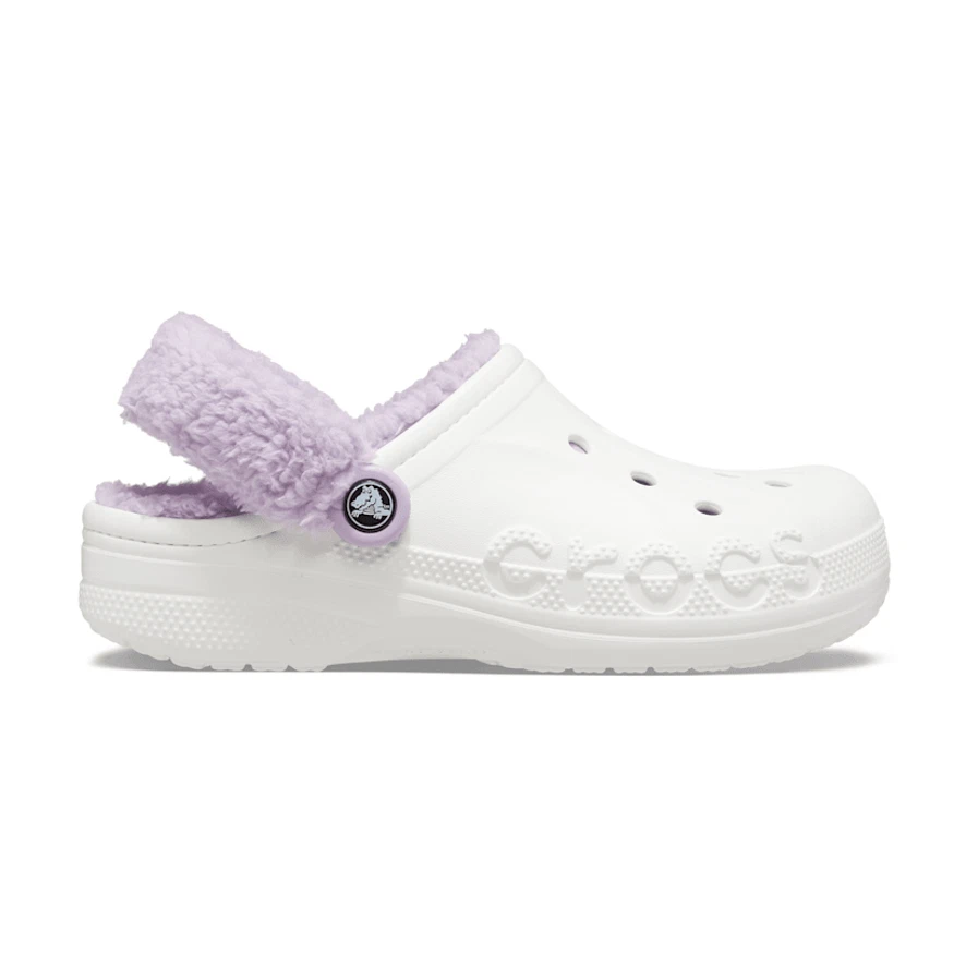 White crocs with fuzz hotsell