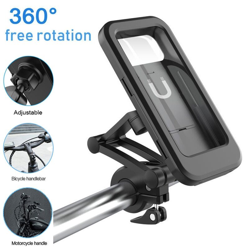 Waterproof Bicycle Mobile Phone Holder Support Universal Motorcycle Adjustable