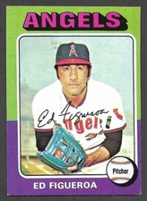 1975 TOPPS MINI #476  Ed Figueroa  LA CALIFORNIA ANGELS  EX  A