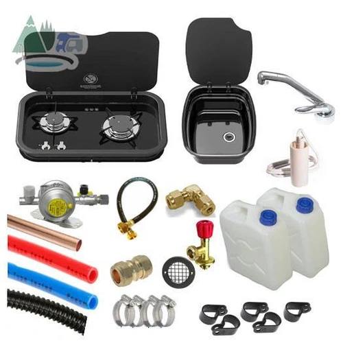 THETFORD ARGENT SINK & MIXER TAP & TOPLINE 165 HOB CAMPERVAN CONVERSION KIT