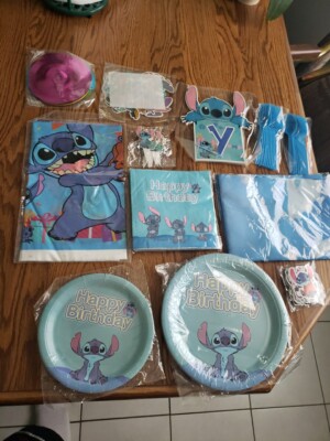 Lilo and Stitch Party Supplies Over 130PCS Birthday Decorations, Banner, Plates
