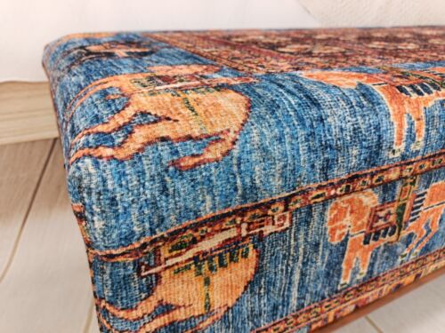Handmade furniture, Hidden storage, Ottoman bench, Bohemian bench, Footstool - Picture 10 of 11
