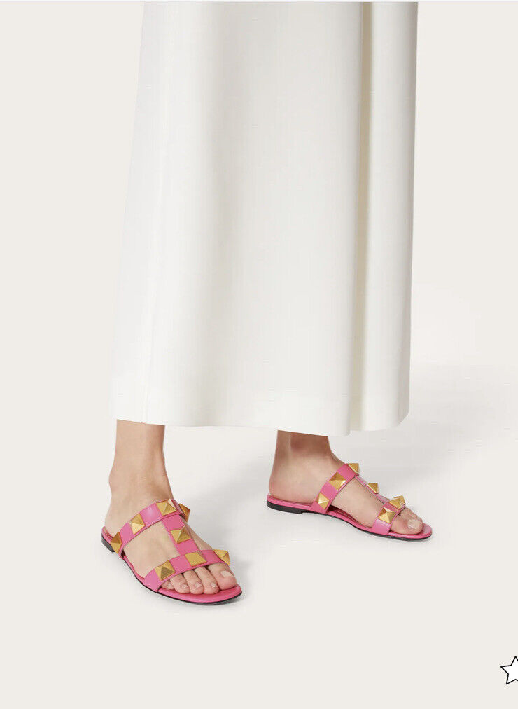 Valentino Garavani Roman Stud Flat Slide Sandals EU Size 37 Valentino Garavani Roman Stud Flat Slide Sandals EU Size 37