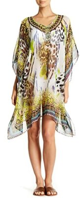 LA MODA Luxe Animal Caftan Cover-up (size OS)