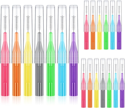 20 Interdental Brushes & Floss Picks - Dental Care Tools in Various Colors