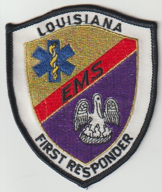 Louisiana EMS First Responder patch shipped from Australia