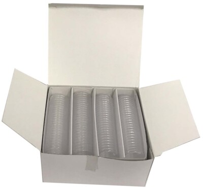100 Lighthouse Coin Capsules 21.5mm Holders For US Nickels Cents Safe Storage