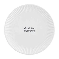 Mud Pie Home Circa Melamine Outdoor Collection JUST FOR STARTERS Salad Plate