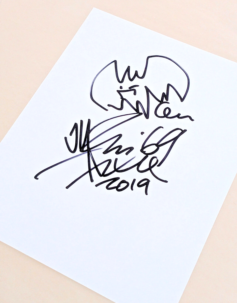 69 EYES jyrki 69 SIGNED hand drawn SKETCH 8x10