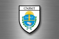 sticker adesivi adesivo stemma etichetta bandiera citta argentina chubut