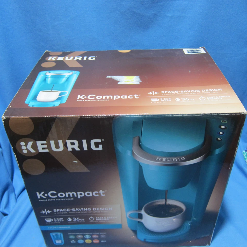 Keurig K-Compact Kaffeemaschine, Single Serve K-Cup Pod Kaffeemaschine, Türkis - Bild 2 von 4