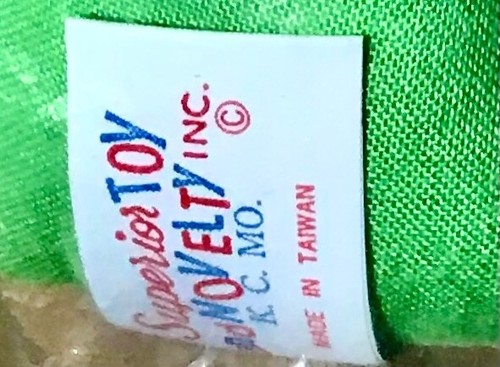 NEU Vintage grün gelb sitzender Welpe Hund Plüsch Superior Spielzeug Neuheit Karneval Preis - Bild 10 von 10
