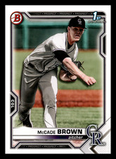 2021 1st Bowman Draft McCade Brown  Colorado Rockies #BD-59 Centered Mint