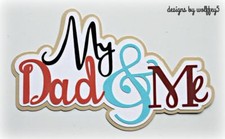 CRAFTECAFE DAD TITLE Premade paper piecing scrapbook die cut piece page album 3D