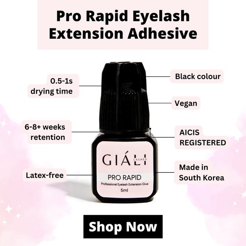 Giali Lashes Pro adhesive Eyelashes Extension Adhesive 0.5-1 Second Dry Time 5ml - Picture 4 of 16