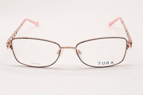 NEW TURA R235 DGN BLACK PINK GOLD B:37 AUTHENTIC DESIGNER EYEGLASSES 55-17 - Picture 2 of 4