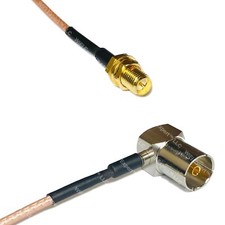 RG316 RP-SMA FEMALE to DVB Pal Female Angle RF Cable Rapid-SHIP LOT