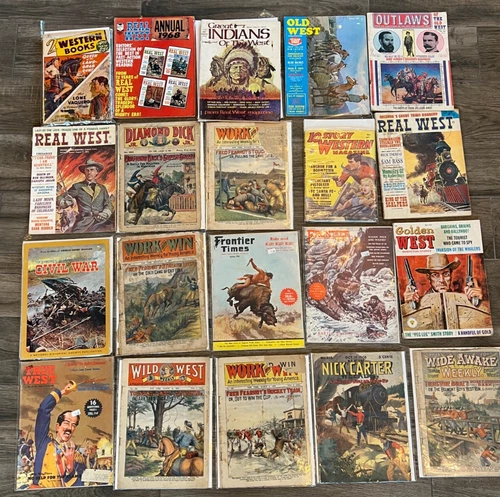 Lot of 20 Western Magazines and Books.
