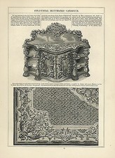 Cabinet Works at Furniture Ornaments Howard and Son Woodblock World's Fair 79
