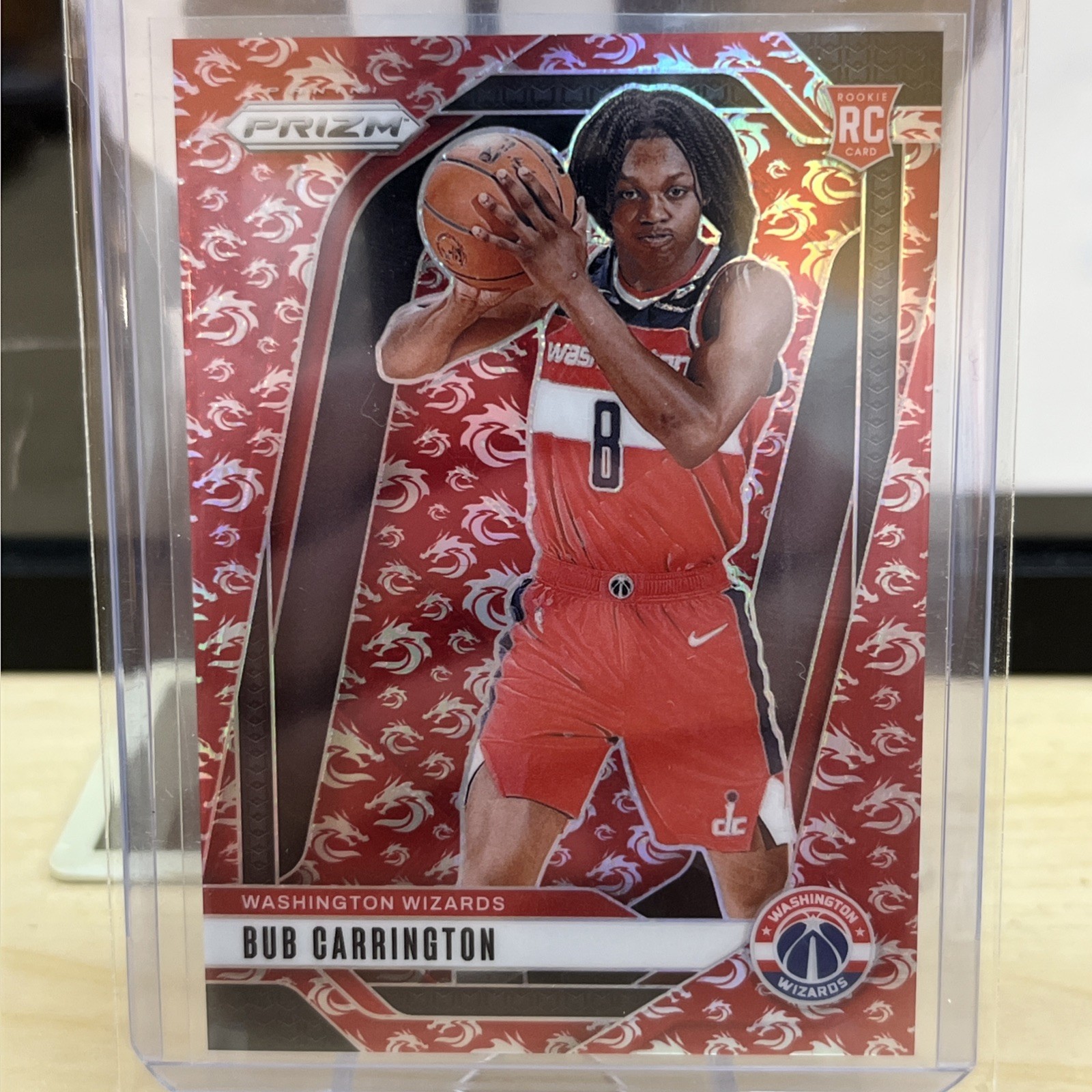 2024-25 Panini Prizm - Bub Carrington #244 Dragon Year Prizm /88 (RC)