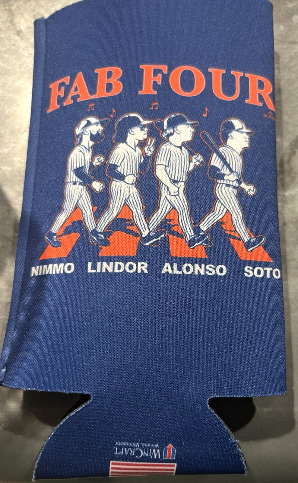 NY METS BEATLES SHEA STADIUM KOOZIE 60th ANNIVERSARY 8/15/2025 BASEBALL MLB 25oz