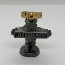 Michael Ricker Pewter Green Bay Packers Fan Figurine 1998 Cheesehead Signed