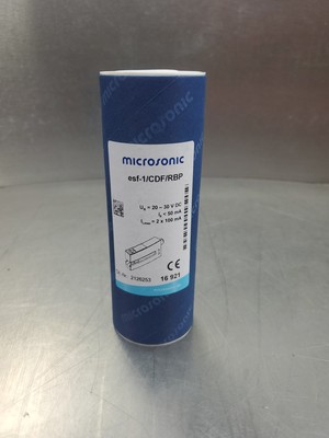 Microsonic esf-1/CDF/RBP Ultrasonic Sensor, 20-30VDC, 50mA.                 5E-2