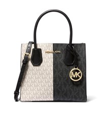 MICHAEL KORS Mercer Medium Two-Tone Logo Crossbody Bag Black Multi 35F4GM9M2B