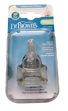 Dr. Browns Y-Cut Silicone Nipples Narrow Bottles 9m BPA-Free Natural Flow 2Pack