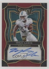 2019 Panini Select Rookie Signatures Maroon Prizm 12/75 Myles Gaskin Auto 1j4c