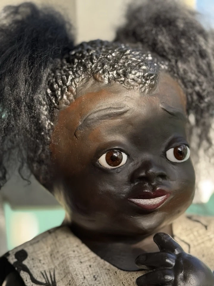 Muñeca negra afroamericana ~ Auténtico estilo personaje Leo Moss con peluca. Foto 4 de 4