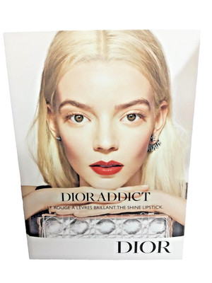 Dior Addict Shine Lipstick Sample Card With Brush 4 Shades New