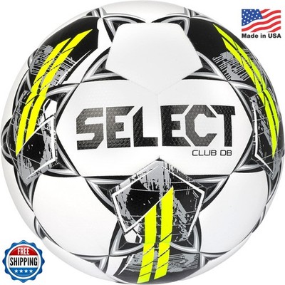 Select Club DB Size 5 Soccer Ball White Black Dual Bonded TPU