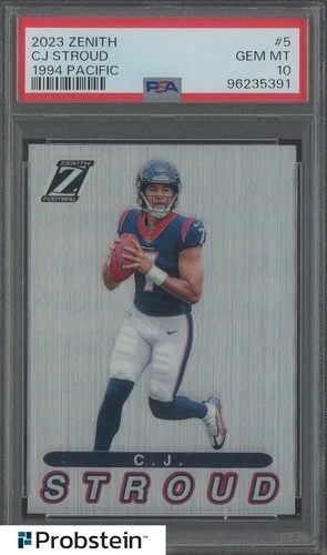 2023 Panini Zenith 1994 Pacific #5 CJ Stroud Texans RC Rookie PSA 10 GEM MINT