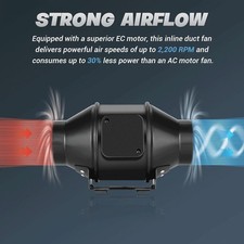 100/125/150mm InLine Extractor fan Loft Mounted Shower Ceiling Power Ventilation