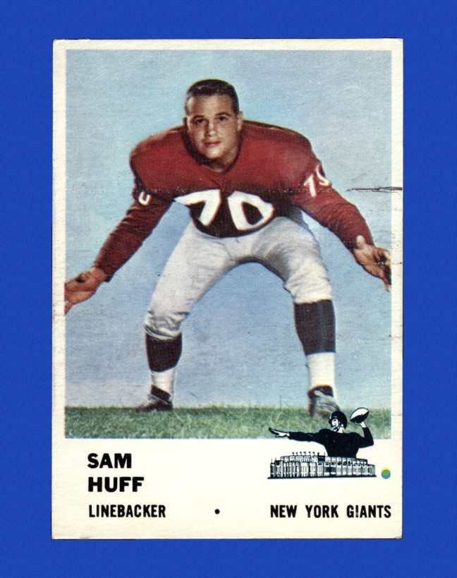 1961 Fleer Set-Break # 74 Sam Huff VG-VGEX *GMCARDS*