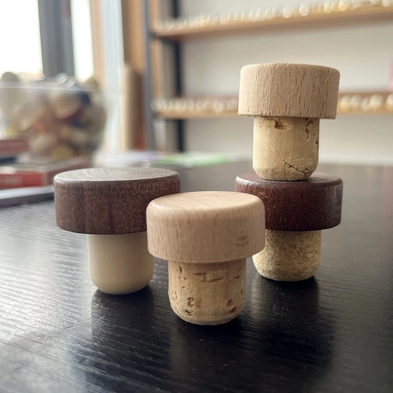Synthetic Wood T-shape Cork Top Stopper for Home Brew Bottles Sealing Plugs - image 2 of 4