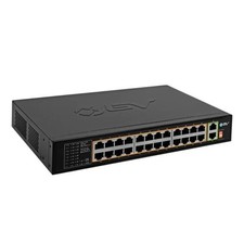 -Tech 24 Port PoE Switch with 2 Gigabit Ethernet or SFP 24 PoE Ports  190W